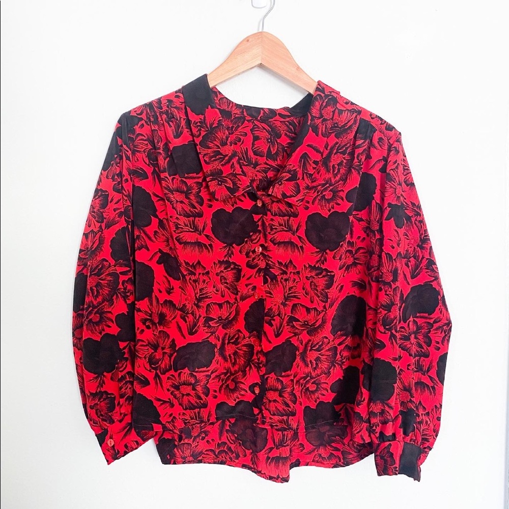 vintage floral button-up